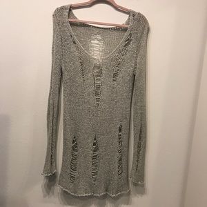 Distressed sweater